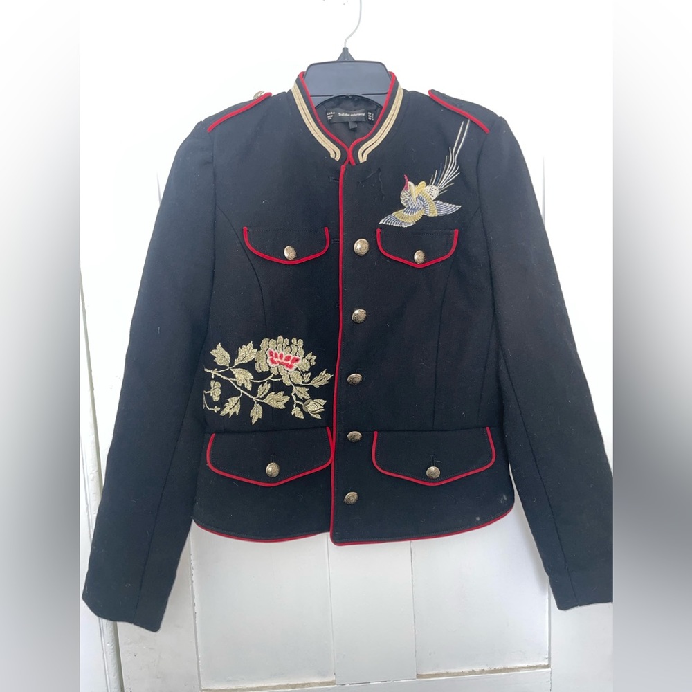 Zara blazer. Military style embroidered